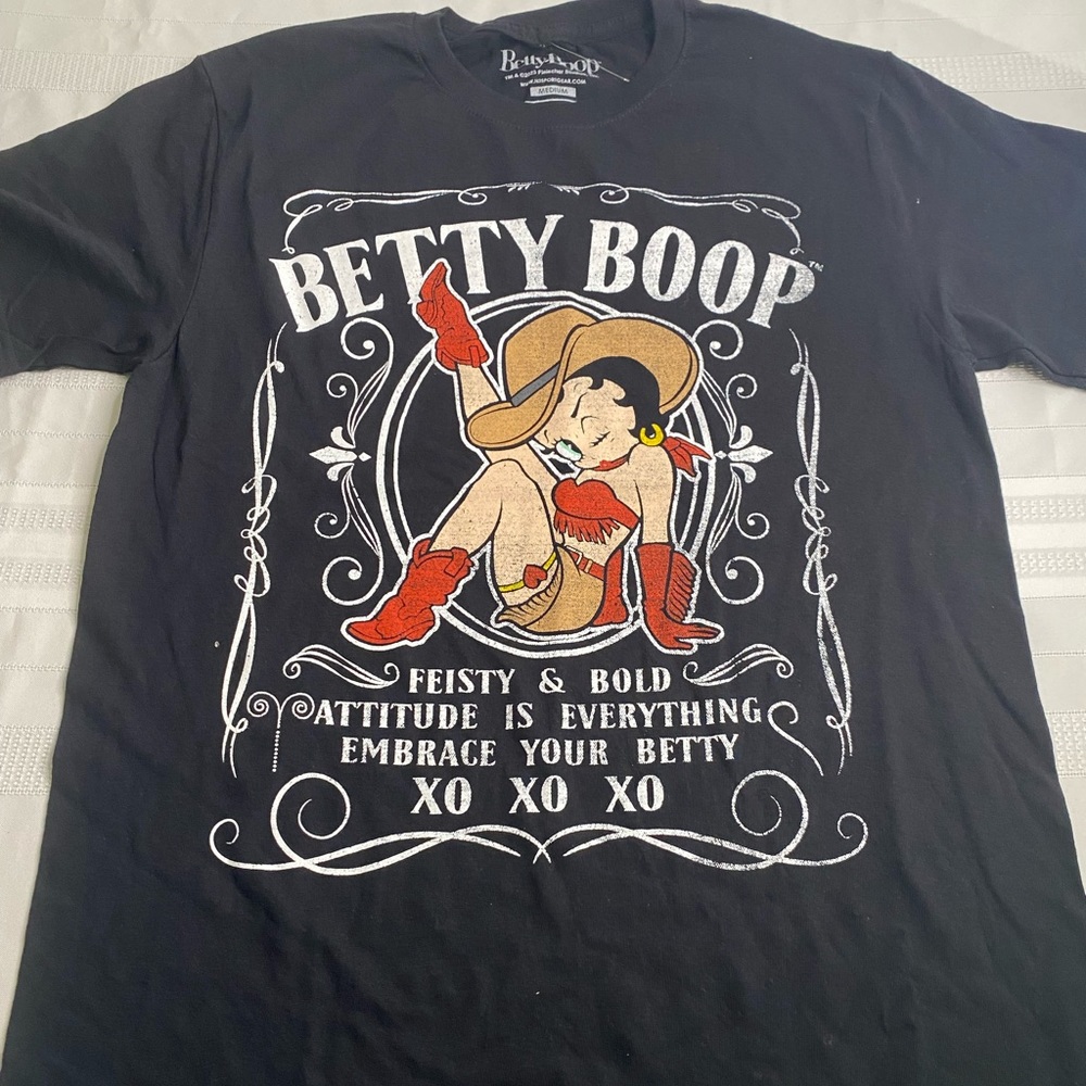 NWOT Betty Boop with Cowgirl Attitude Short Sleeve T-Shirt Medium